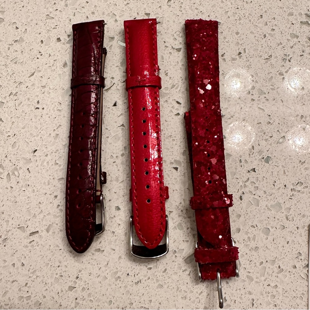 Michele 16mm watch bands - Red